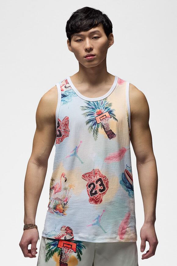 Jordan Tanktop - White + Multicolor L Herren