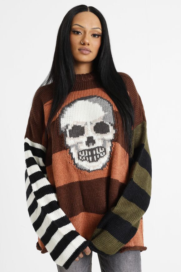 The Ragged Priest Vertex Oversize Grobstrickpullover - Mehrfarbig XS Damen