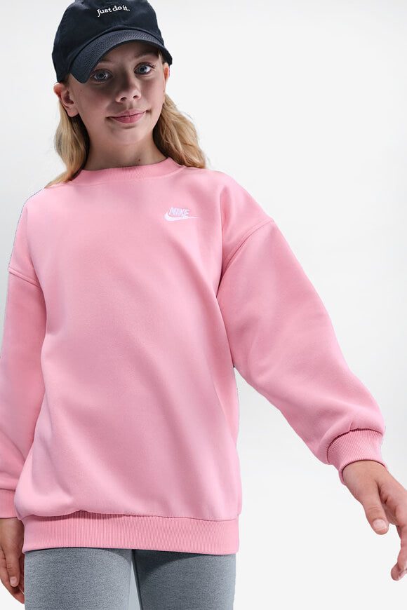 Nike Sportswear Club Fleece Oversize Sweatshirt - Medium Soft Pink M Kids