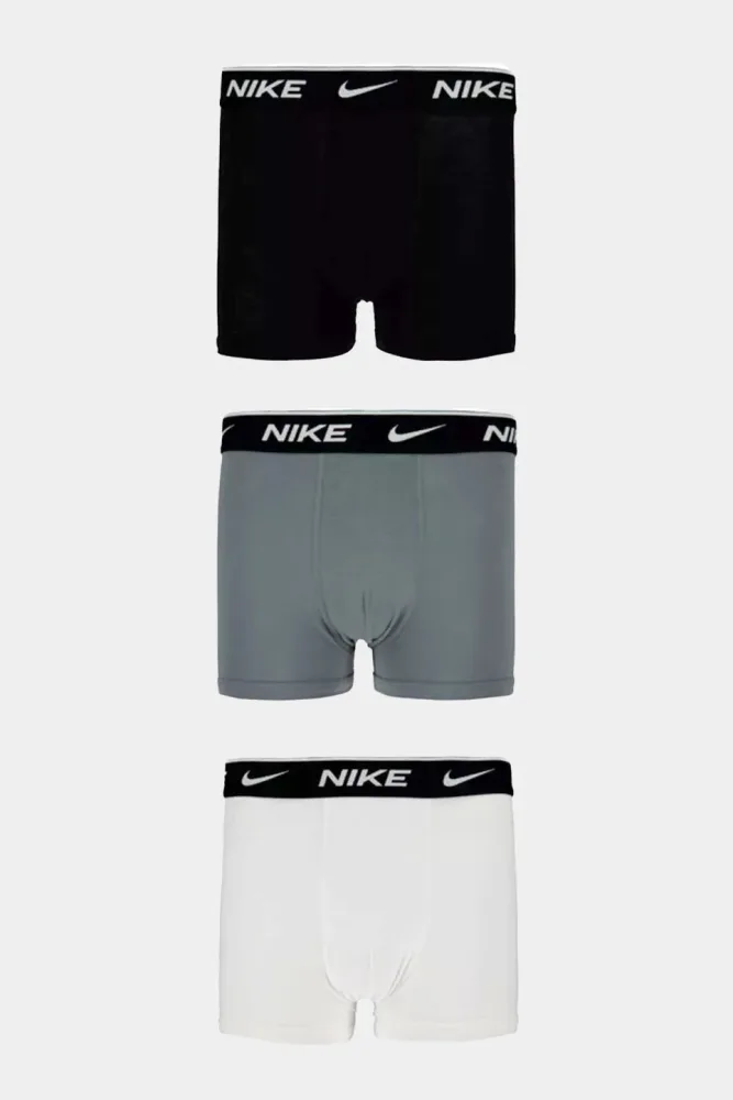 Nike Dreierpack Boxershorts - White + Grey + Black S Kids
