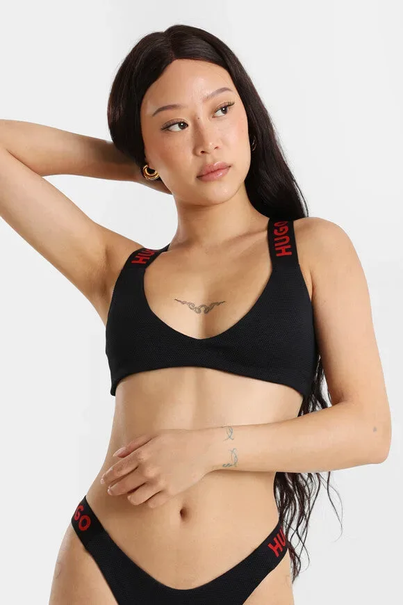 Hugo Red Dotti Triangel Bikini-Oberteil - Black S Damen