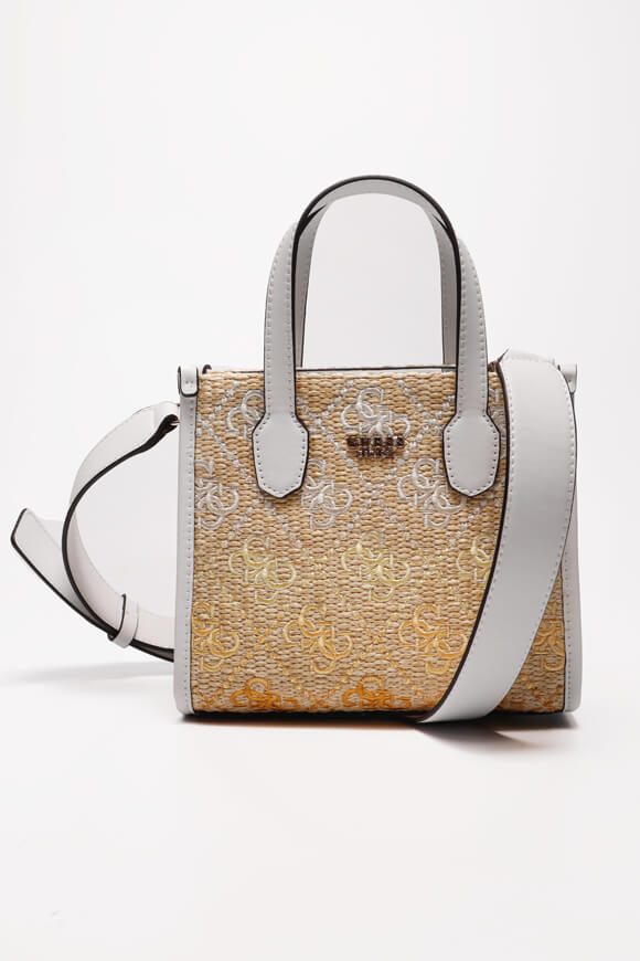 Guess Silvana Hand- / Umhängetasche - Natural + White Einheitsgroesse Damen