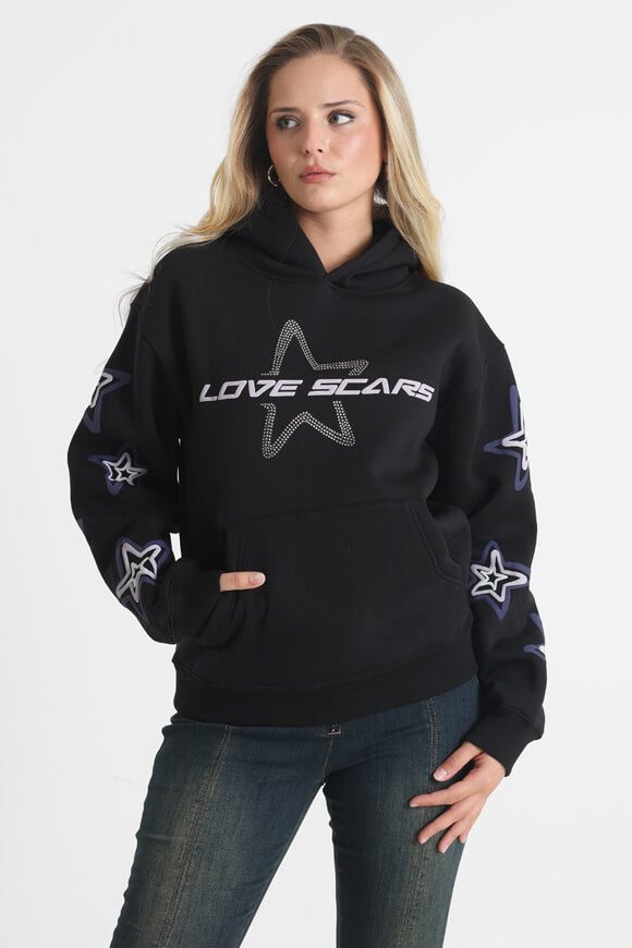 Love Scars Kapuzensweatshirt - Black M Damen