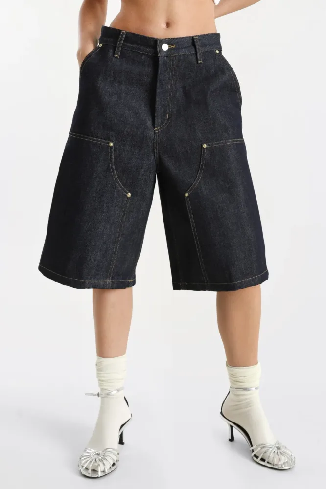 Carhartt WIP Nixon Double Knee Jeansshorts - Blue S Damen