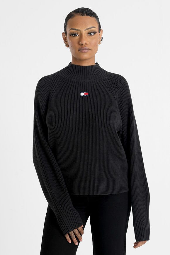Tommy Jeans Badge Strickpullover - Black XS Damen
