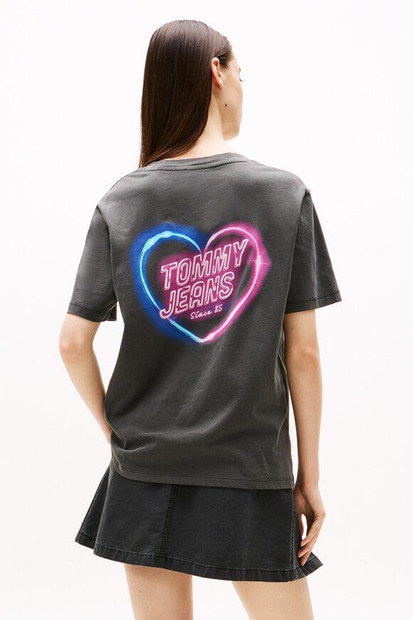 Tommy Jeans Oversize T-Shirt - Black Washed M Damen