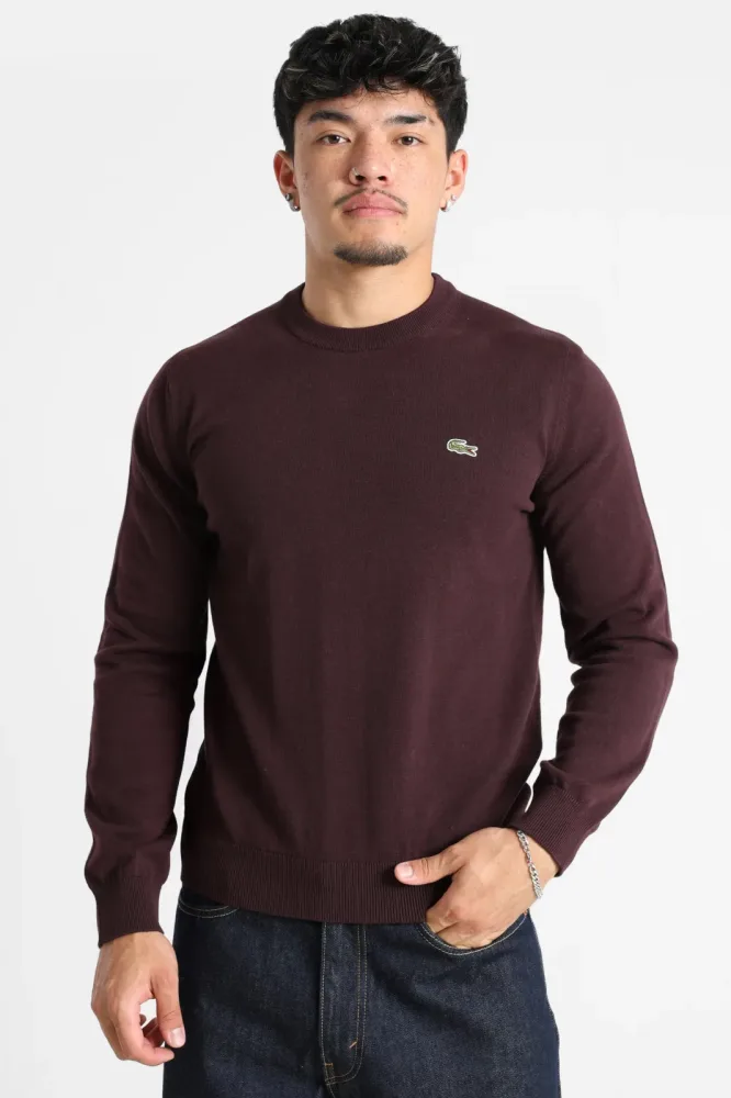 Lacoste Feinstrickpullover - Dark Brown L Herren