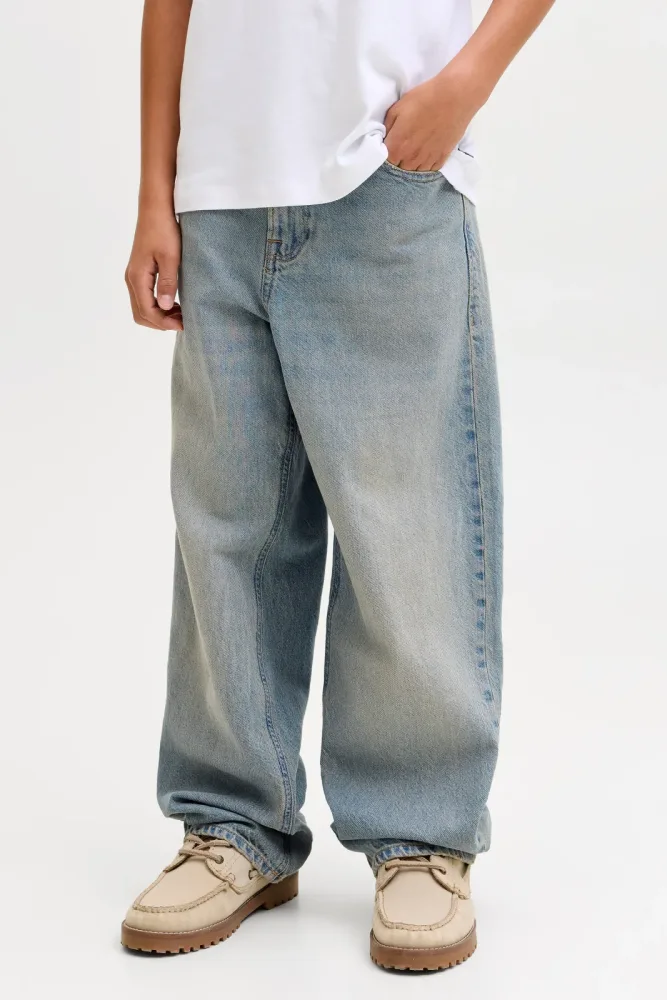 Jack & Jones Junior JJIALEX Loose Fit Jeans - Blue Denim 158 Kids