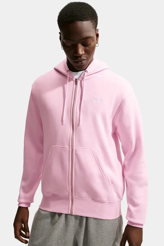 Nike Sportswear Club Kapuzensweatjacke - Pink Foam S Herren