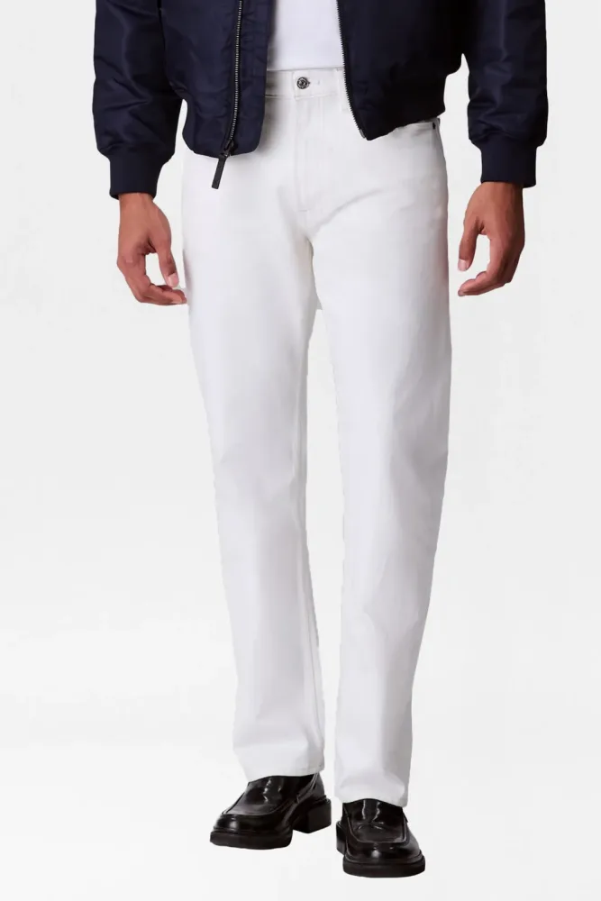 Calvin Klein Jeans Straight Fit Jeans L32 - Chalk White 32/32 Herren