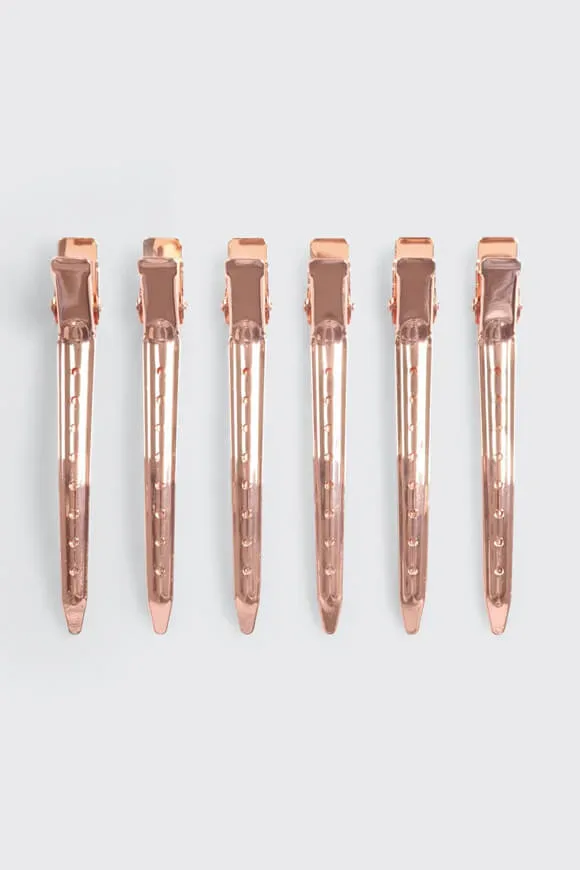 Kitsch Haarspangen-Set - Rosa Goldfarbe Einheitsgroesse Damen