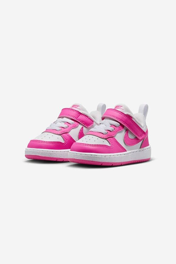 Nike Court Borough Recraft Baby Sneaker - White + Laser Fuchsia EU17