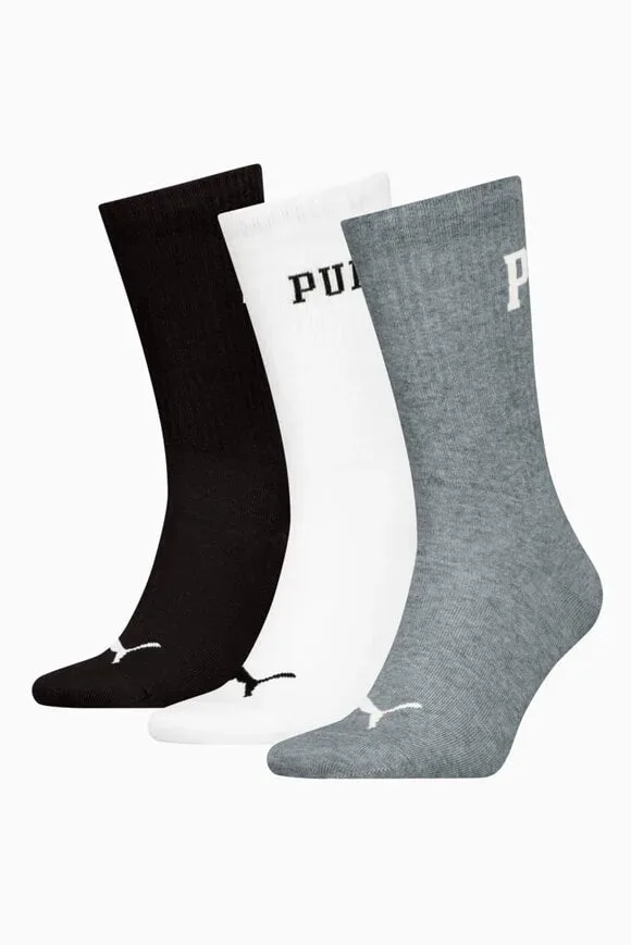 Puma Dreierpack Socken - Grey + White + Black EU39-42 Herren