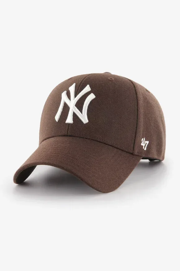 47 Brand Snapback Cap - Dunkelbraun + Weiss Einheitsgroesse Herren