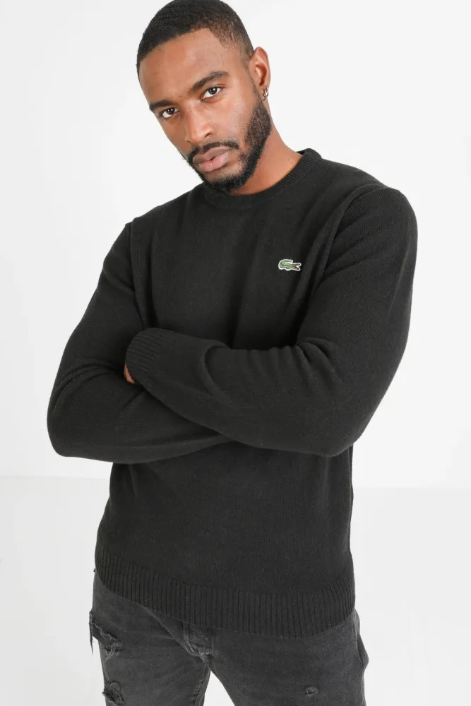 Lacoste Wollstrickpullover - Schwarz S Herren