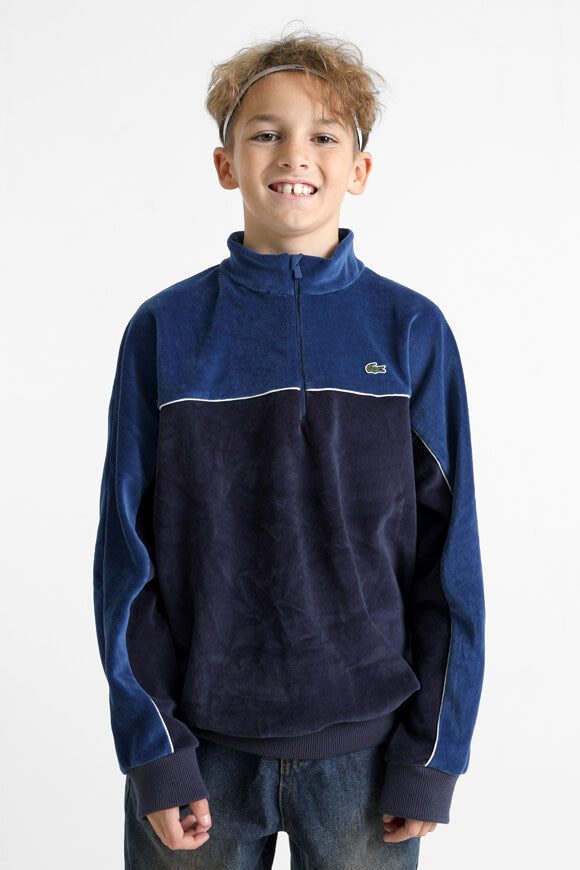 Lacoste Samtoberteil - Navy + Blue 14 Kids