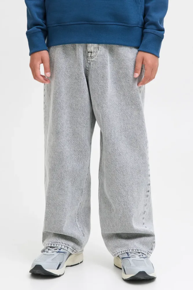 Jack & Jones Junior Ron Extra Baggy Fit Jeans - Grey Denim 146 Kids