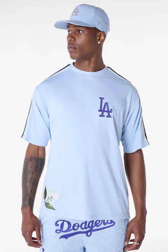 New Era MLB Floral Oversize T-Shirt - Light Blue M Herren