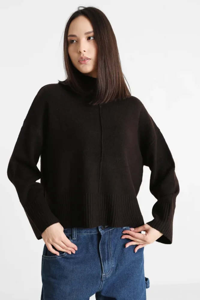 Only ONLWHITNEY Strickpullover - Chocolate Torte M Damen