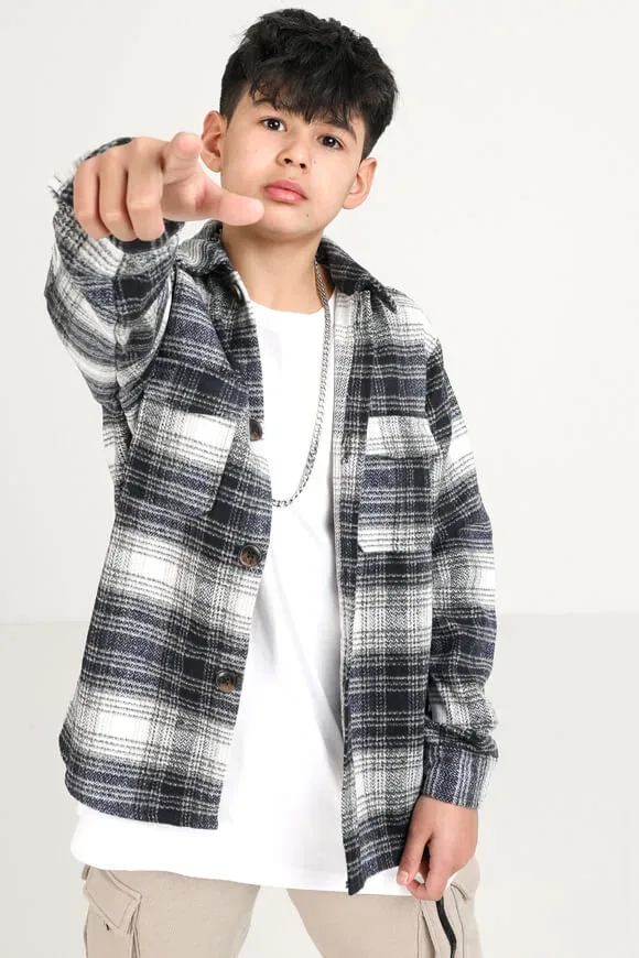 Jack & Jones Junior Karohemd - Navy 164 Kids