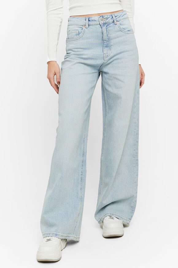 Tally Weijl High Waist Wide Leg Jeans - Light Blue Denim 36 Damen