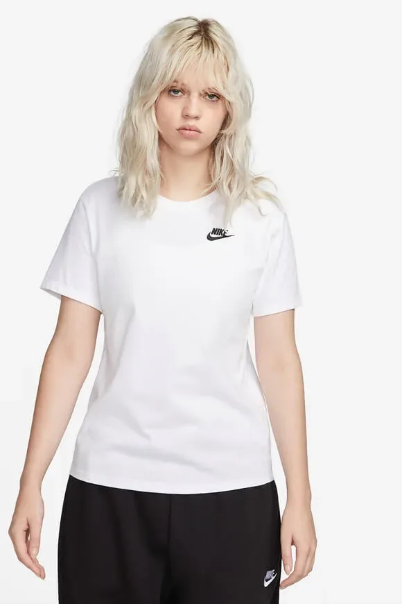 Nike - T-Shirt, W Nsw Club Ss Tee, M, Weiss