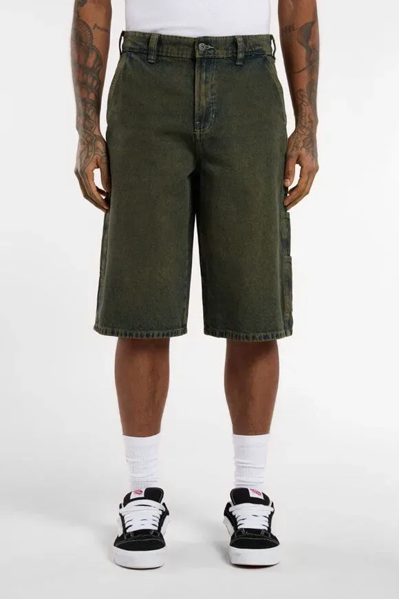 Dickies Loose Fit Jeans Bermudashorts - Green Tone Fade 28 Herren
