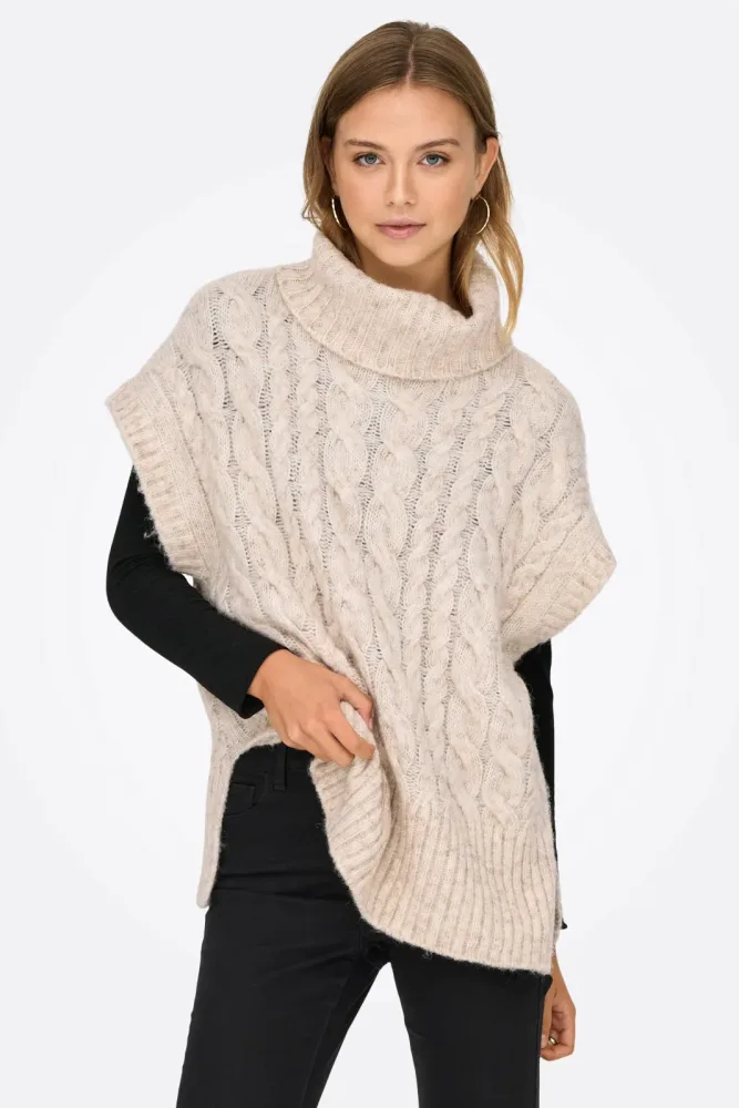 Only ONLIDA Strickpullunder - Birch Melange M Damen