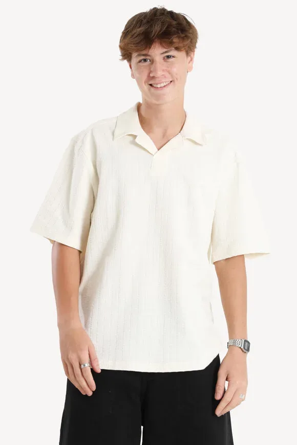 Only & Sons ONSMALES strukturiertes Poloshirt - Egret S Herren