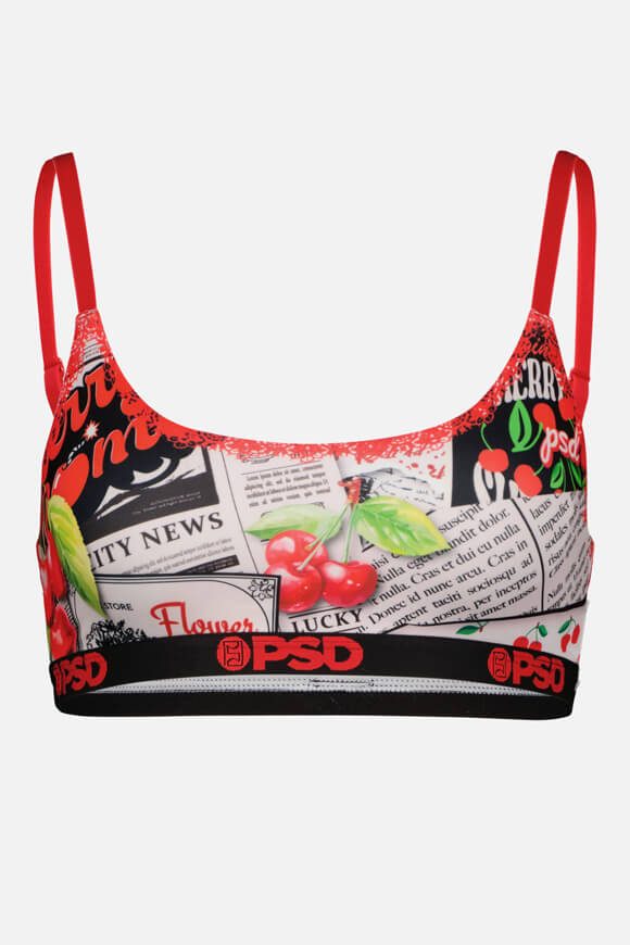 PSD Underwear Bralette - Red + White + Black M Damen