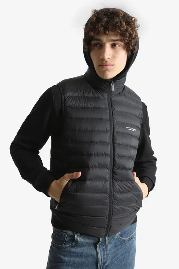 Armani Exchange Gestepptes Daunengilet - Black L Herren