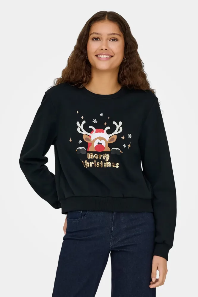 Only ONLYDA Weihnachts-Sweatshirt - Black L Damen