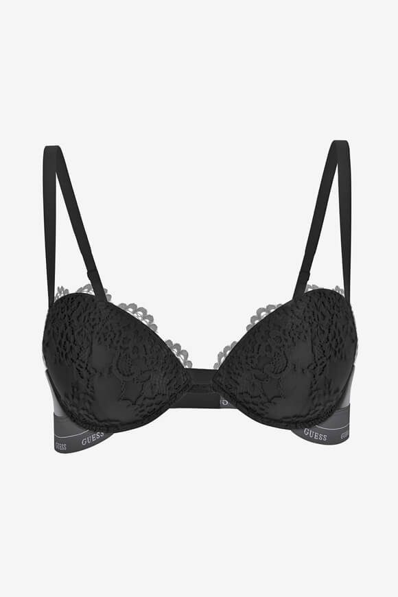 Guess Jane Push-up Spitzen-BH - Jet Black 34 Damen