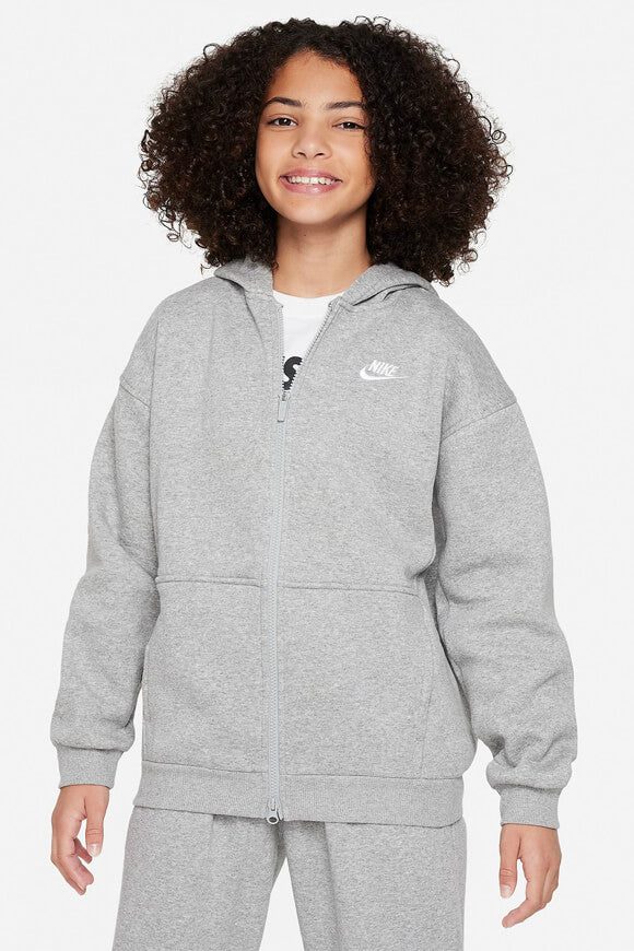Nike Sportswear Club Fleece Kapuzensweatjacke - Grey Heather L Kids