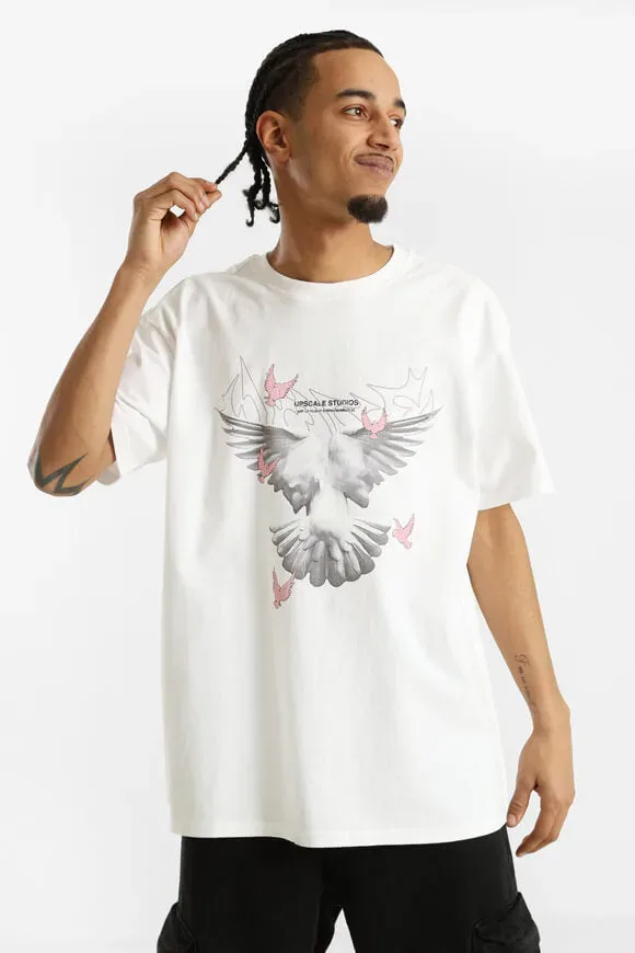 Upscale Oversize T-Shirt - White M Herren