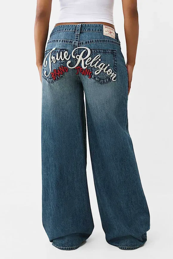 True Religion Jessie Super Baggy Fit Jeans - Ocean Voyage 24 Damen