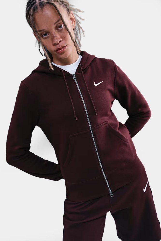 Nike Kapuzensweatjacke - Burgundy Crush XS Damen