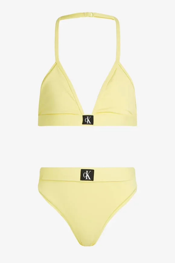 Calvin Klein Swimwear Triangel Bikini - Elfin Yellow 14-16 Kids