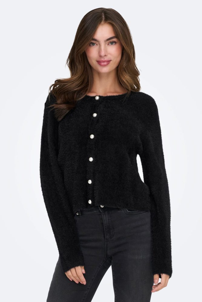 Only ONLPETRA Hairy Cardigan - Black M Damen