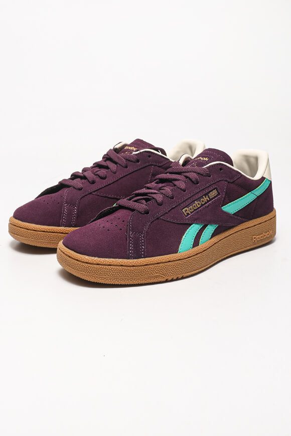 Reebok Club C Grounds Sneaker - Midnight Plum + Unleashed Green + Black EU40.5 Damen