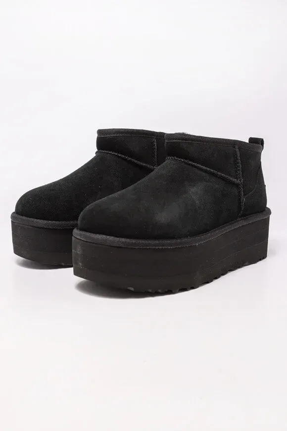 UGG - W Classic Ultra Mini Platform, für Damen, Schwarz, Größe 40