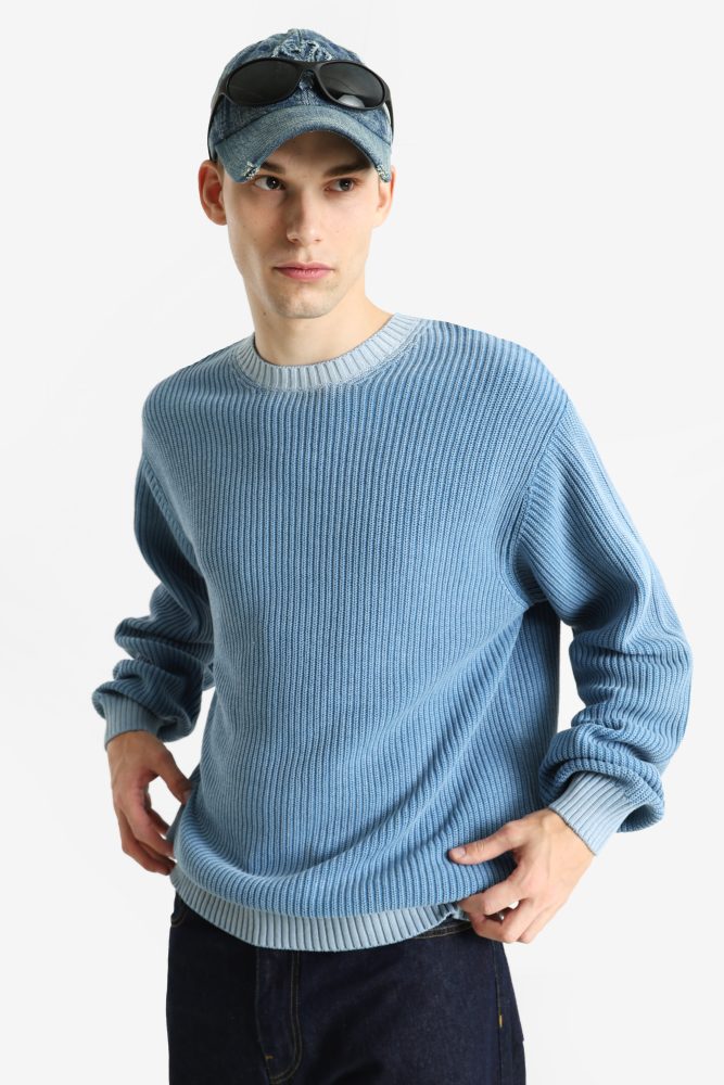 Redefined Rebel RRDREW Strickpullover - Baleine Blue M Herren