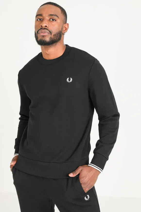 Fred Perry Sweatshirt - Schwarz L Herren