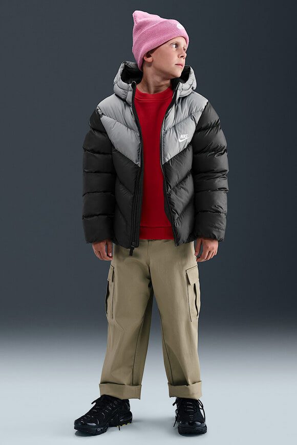 Nike Sportswear All Day Play Pufferjacke - Black + Smoke Grey XL Kids
