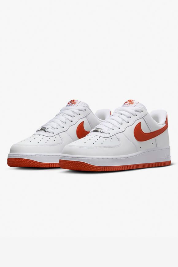 Nike Air Force 1 '07 Sneaker - White + Dragon Red EU41 Herren