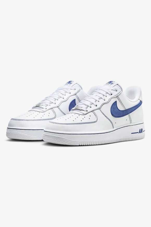 Nike Air Force 1 '07 Premium Sneaker - White + Deep Royal Blue EU41 Herren