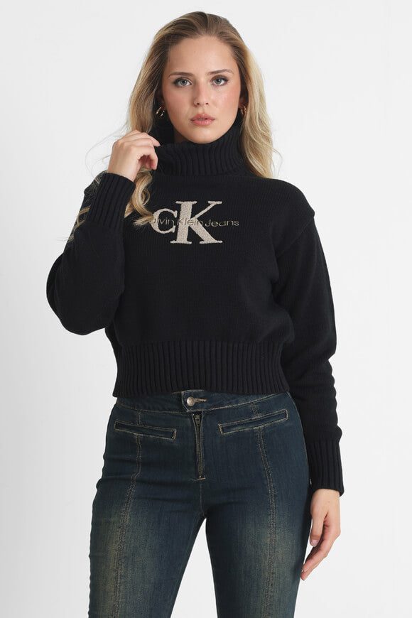 Calvin Klein Jeans Strickpullover mit Rollkragen - Black M Damen