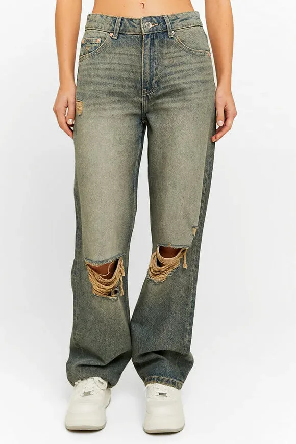 Tally Weijl Straight Leg Jeans - Blue Medium Used 36 Damen