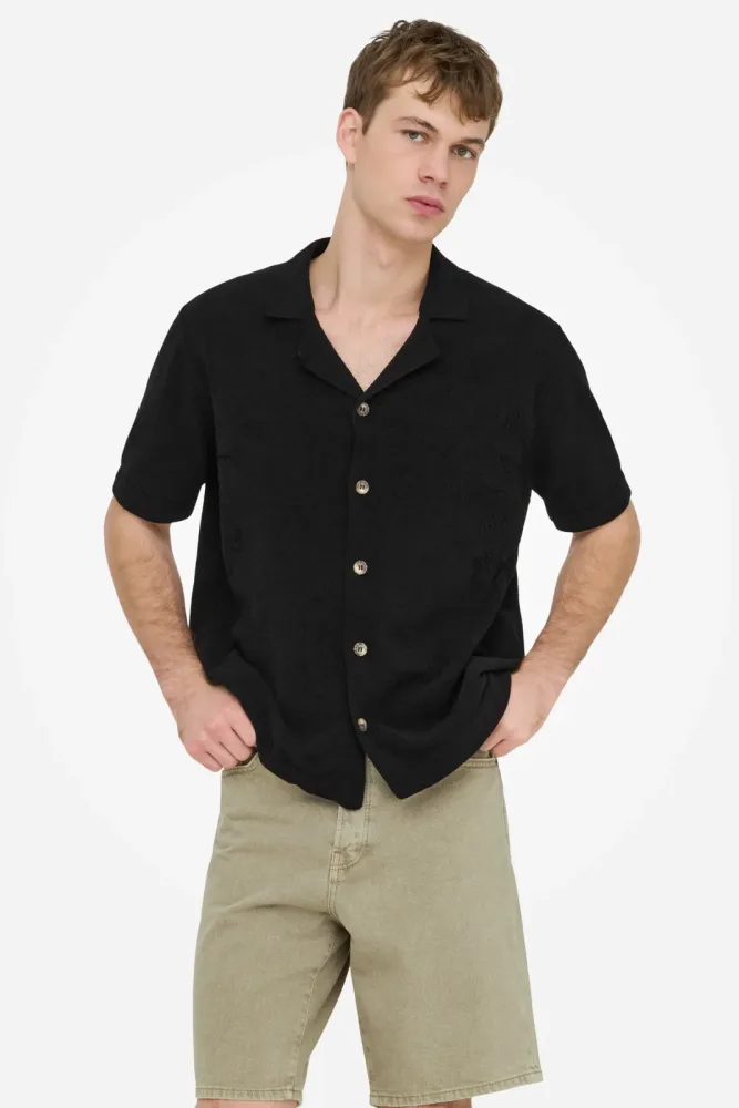 Only & Sons ONSJAM Cordhemd - Black S Herren