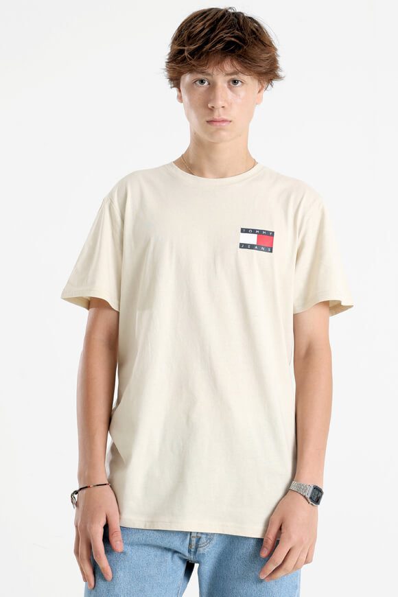 Tommy Jeans Essential Flag T-Shirt - Newsprint L Herren